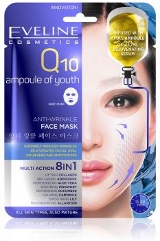 Q10 Ampulle der Jugend Gesichtsmaske gegen Falten 8 in 1